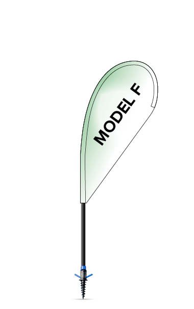 Beachflag udendrs inkl. transport taske