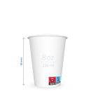 Papkrus m. logo 8 oz PE