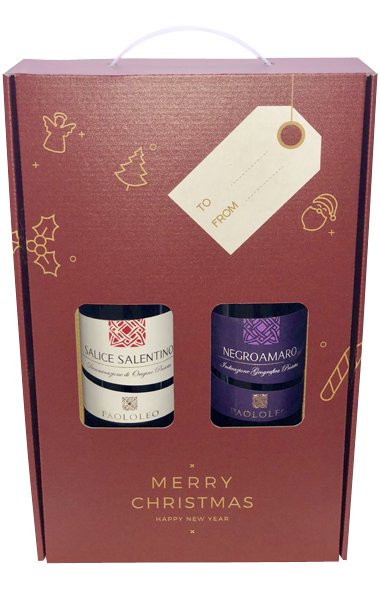 Julegaveske 1<br>2 fl. Italiensk rdvin