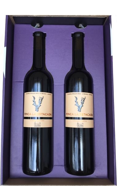 2 fl. Spansk rdvin rgang 2016 i logo-gaveske