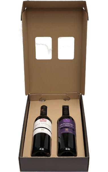 Eksklusiv gaveske med 2 fl. Italiensk rdvin
