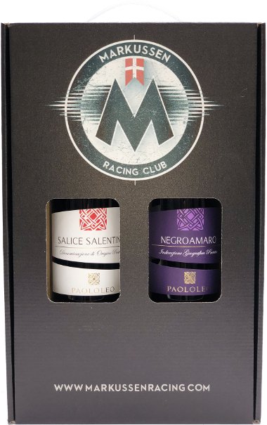 Eksklusiv gaveske med 2 fl. Italiensk rdvin