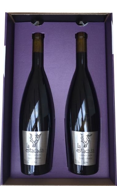 Gaveske med logo - 2 fl. Spansk rdvin rgang 2014