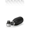 THERMOFLASKE 400 ml. SORT Genanvendt rustfri st�l - Med eller uden eget logo