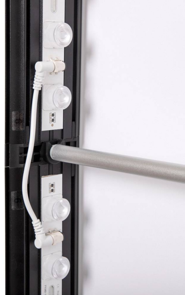 SORT // DOBBELTSIDET - 100x200 cm. - Brightbox LED 