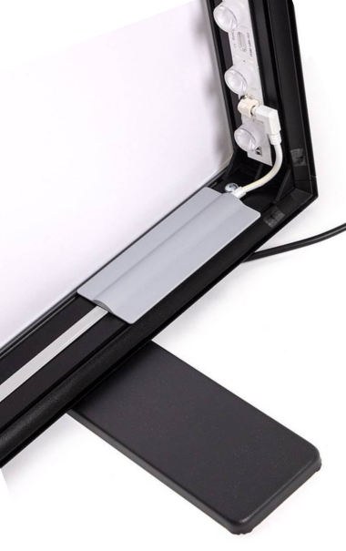 SORT // DOBBELTSIDET - 100x200 cm. - Brightbox LED 