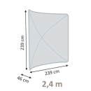 Curved Zipper Wall B 254 x 239 cm. 