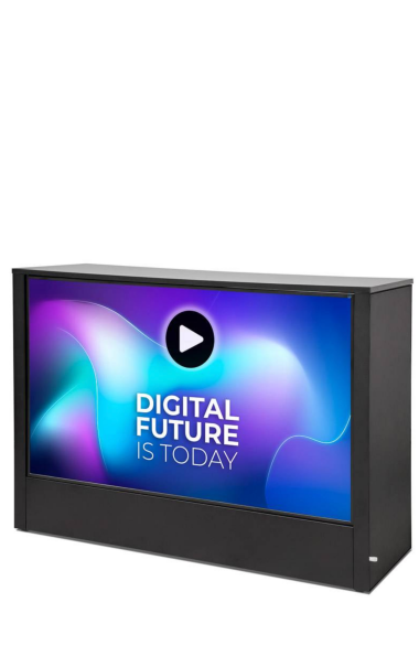 Digital messedisk Futuro - 55" inkl. Samsung skrm + evt. eget design p begger sider af disken.
