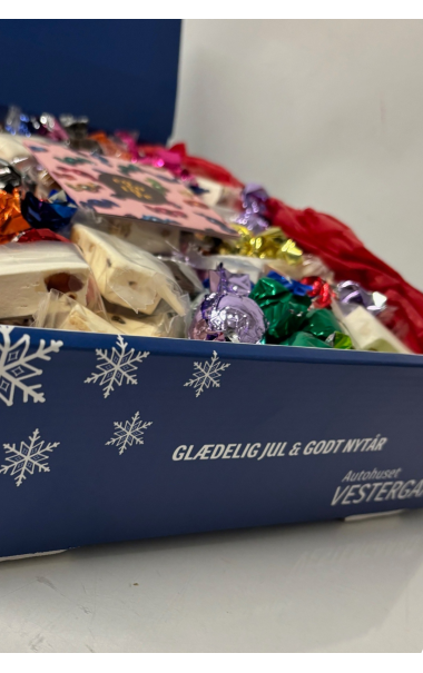 Gavekasser med EGET logo - Strrelse LARGE // 2,6 Kg. - 3 forskellige variant indhold.