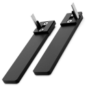 Ekstra fod SINGLE FLEX Frame - HALV FOD - sort eller alufarvet 