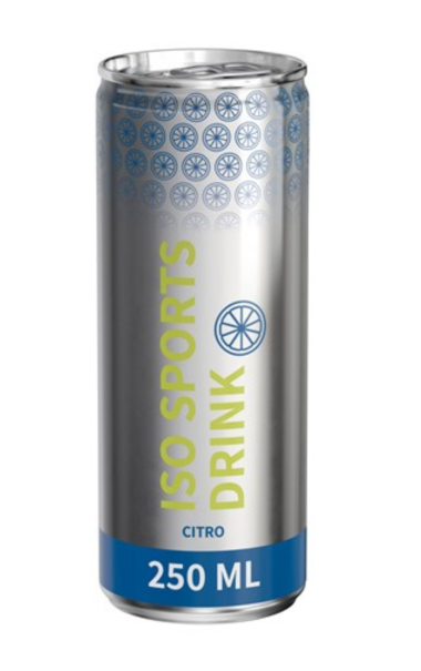 ISO sport Citrus/Lemon smag FULLSLEEVE TRANSPARENT BLANK label 250 ml. // P� VEJ IND // SP�RG VENLIGST //