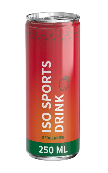 ISO sport REDBERRIES FULLSLEEVE BLANK label 250 ml. 