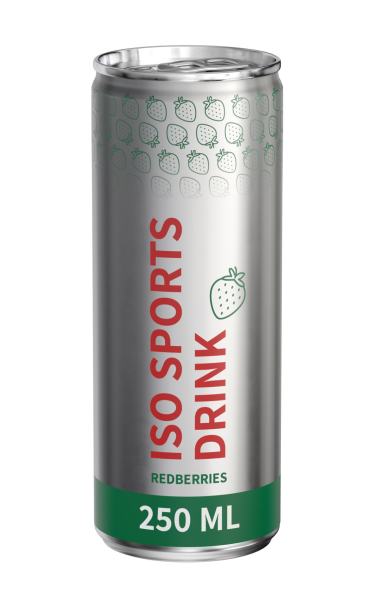 ISO sport REDBERRIES FULLSLEEVE TRANSPARENT MATT label 250 ml. 