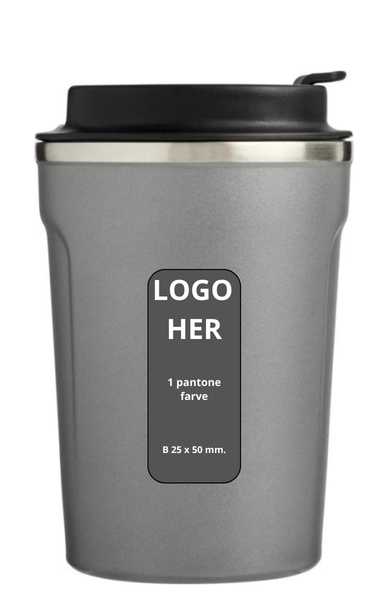 Thor 360 ml. med logo lkagesikker kobber vakuum-bger - GR