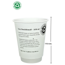 Dobbeltsidet papkrus med logo - 12 oz P2P