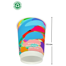 Dobbeltsidet papkrus med logo - 12 oz P2P