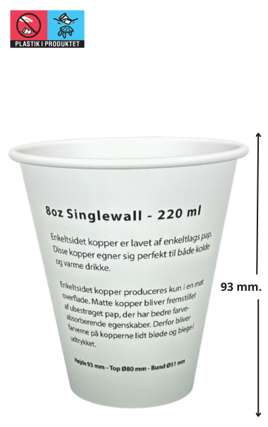 Papkrus m. logo 8 oz PE 