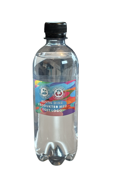 Logovand TUBE 50 cl. transparente labels - med eller uden brus