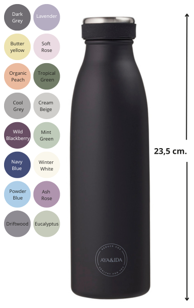 AYA&IDA 500 ml<br>Matte Black m. logo